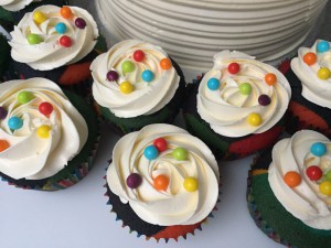 Cupcakes - Cupcakes met meringue creme en parels