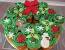 Cupcakes - Kerst cupcakes kerstkrans