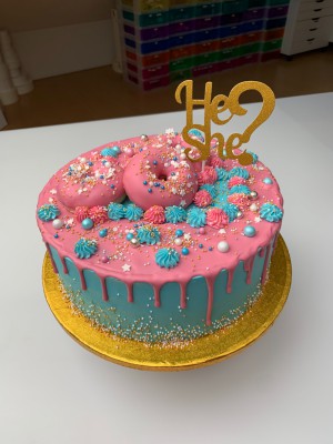Drip Cake - Gender reveal dripcake roze drip Drip Cake - Gender reveal dripcake roze drip