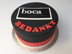 Zakelijk - Zwarte bedanktaart Zakelijk - Zwarte bedanktaart