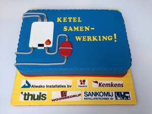 Zakelijk - Taart t.b.v. renovatieproject woningbouw Zakelijk - Taart t.b.v. renovatieproject woningbouw