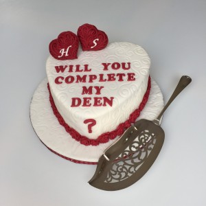 Bruidstaarten - Will you complete my Deen? handvraging Bruidstaarten - Will you complete my Deen? handvraging