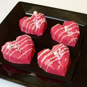 Cupcakes - Geode harten cakepops Cupcakes - Geode harten cakepops