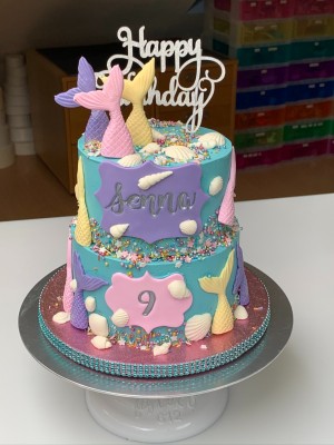 Drip Cake - Crèmetaart zeemeermin Senna Drip Cake - Crèmetaart zeemeermin Senna