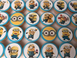 Cupcakes - Minion cupcakes met eetbare print