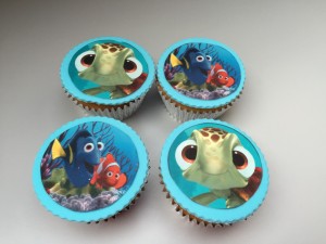 Cupcakes - Cupcakes met eetbare print van Finding Nemo Cupcakes - Cupcakes met eetbare print van Finding Nemo
